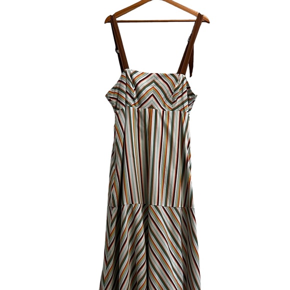 Anthropologie Maeve Square Neck Striped Midi Dress - Picture 6 of 12